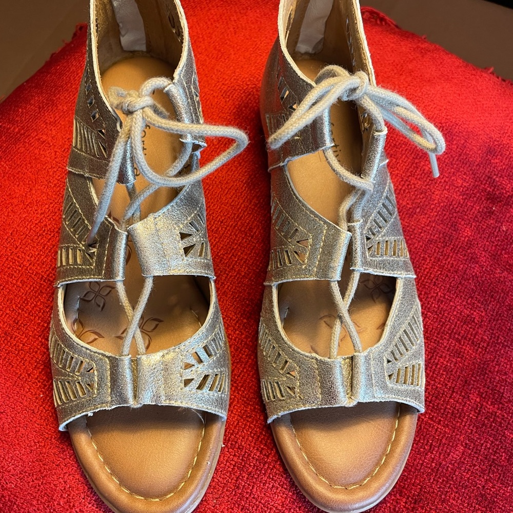 Comfortiva silver, ankle gladiators